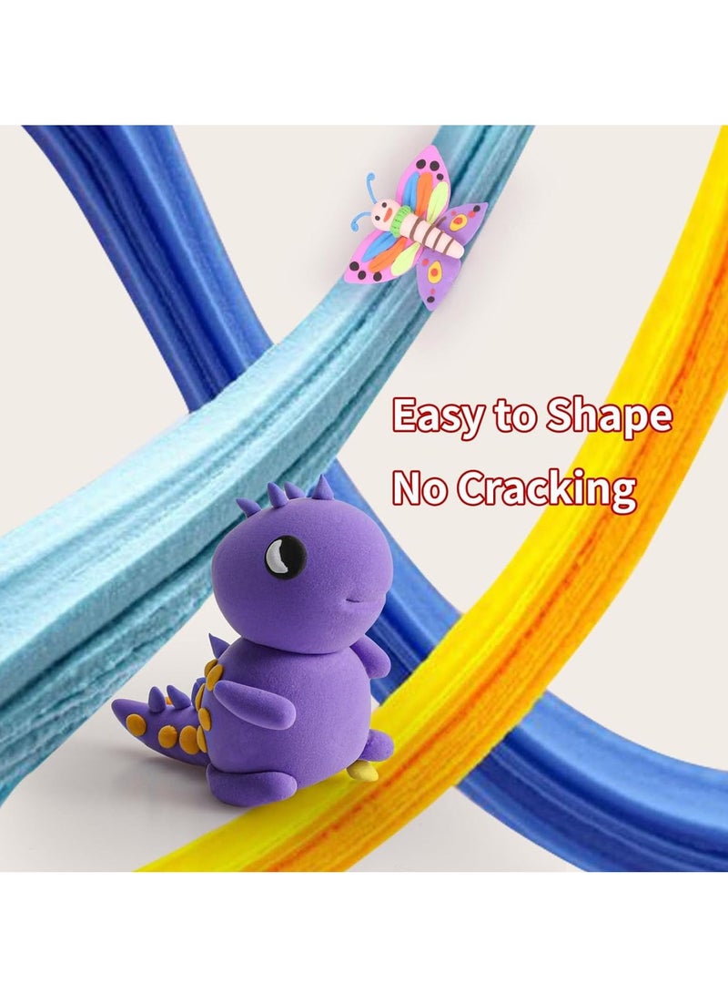 Bebiland 48 Colors Air Dry Clay, Modeling Clay Kit with 3 Sculpting Tools, DIY Plasticine for Children Education - Image 4