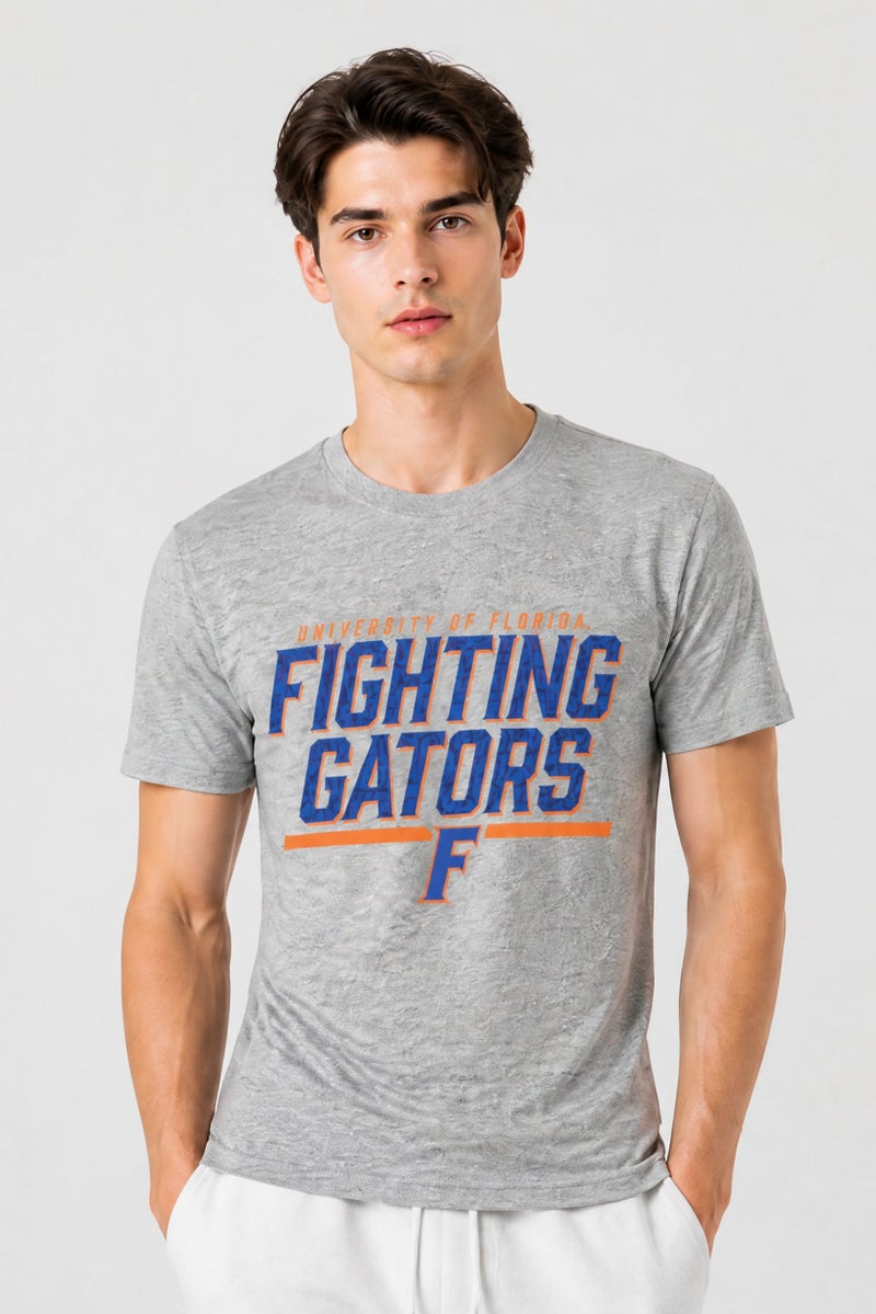 Fanatics Men Sportswear Fit Short Sleeve Florida Gators Outdoor T-shirt, Grey - Image 1