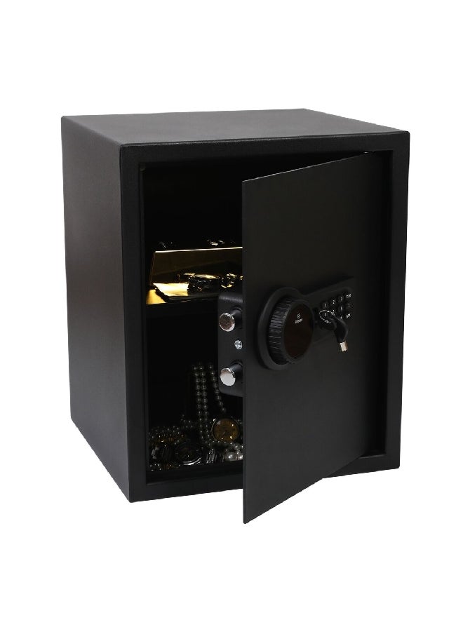 StarTech - Safewell Durable Steel Digital and Tubular Key Electronic Safe Black 15kg 50SAV - Image 1