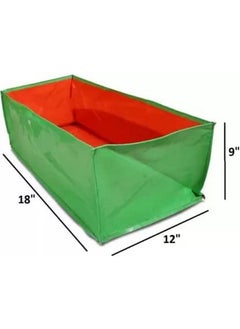 MASHKI MASHKI Rectangular HDPE 18"x12"x9" Inches Grow Bags for Home Gardening/Terrace and Balcony Gardening (18"x12"x9", 2)  - Image 3