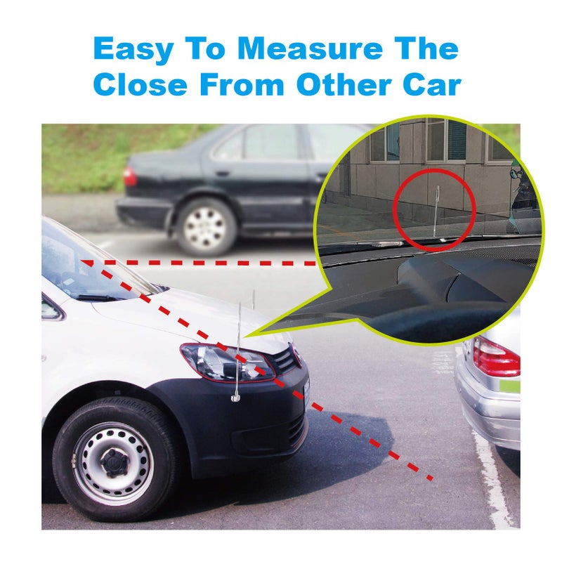 Hypersonic 2-Pack Car Bumper Corner Antenna Pole Adjust Driving Parking Marker Protector for Green Hand in Driving Fit Universal Car Hypersonic - Image 4