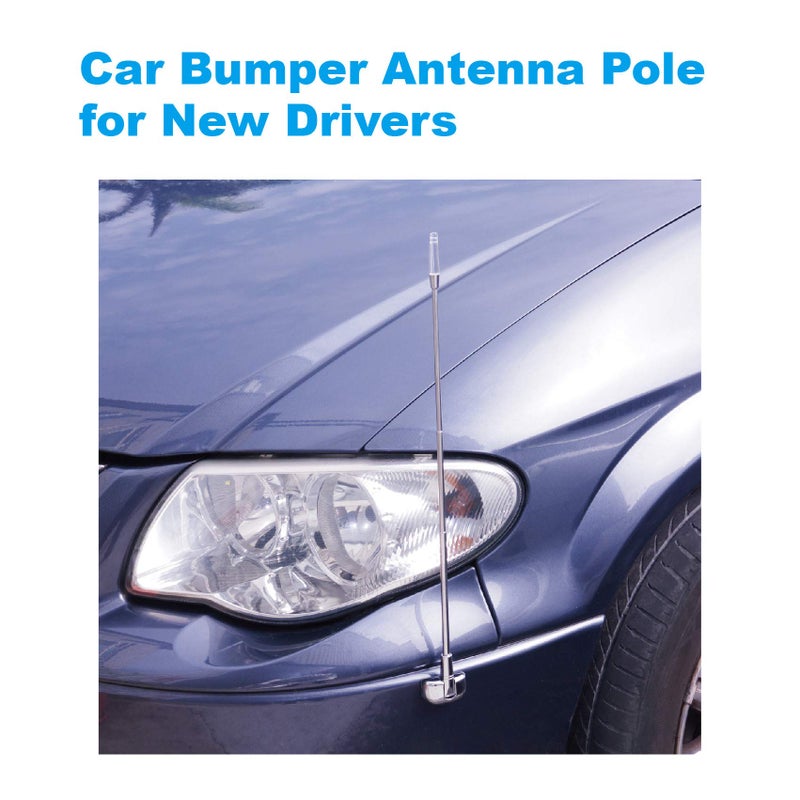 Hypersonic 2-Pack Car Bumper Corner Antenna Pole Adjust Driving Parking Marker Protector for Green Hand in Driving Fit Universal Car Hypersonic - Image 3