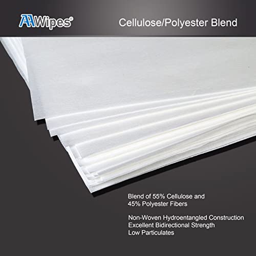 AAwipes Cleanroom Wipes Nonwoven Wipes Cellulose/Polyester Blend (Grade A, 68 Gram) 9" x 9"for Lab, Electronics, Pharmaceutical, Printing and Semiconductor Industries (Bag of 150 Pcs) - Image 2