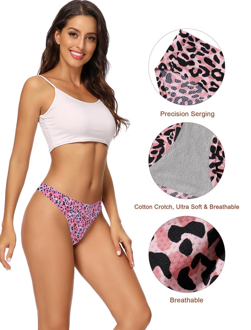 voenxe Women Bikini Underwear,Seamless Breathable Ladies Panties,No Show Comfortable Briefs Undies for Women,Hipster,5-Pack - Image 4