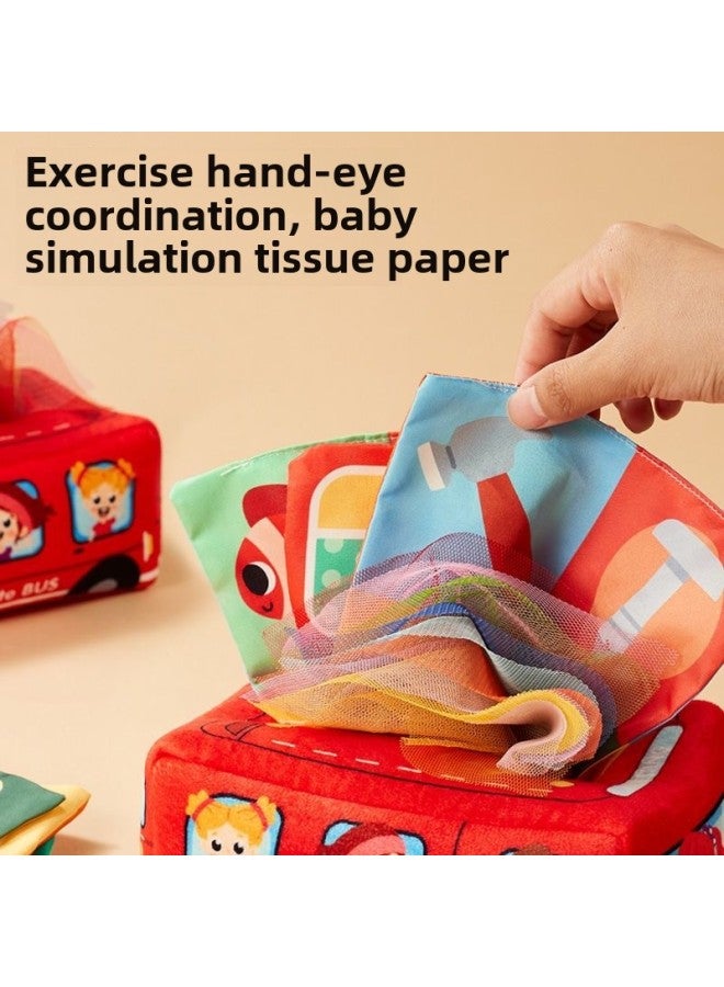 Children's Paper Toy 0-1 Year Old Puzzle Early Education Tear Tissue Box Baby Finger Exercise Toy-Specifications:Unbreakable Paper Box  - Image 3