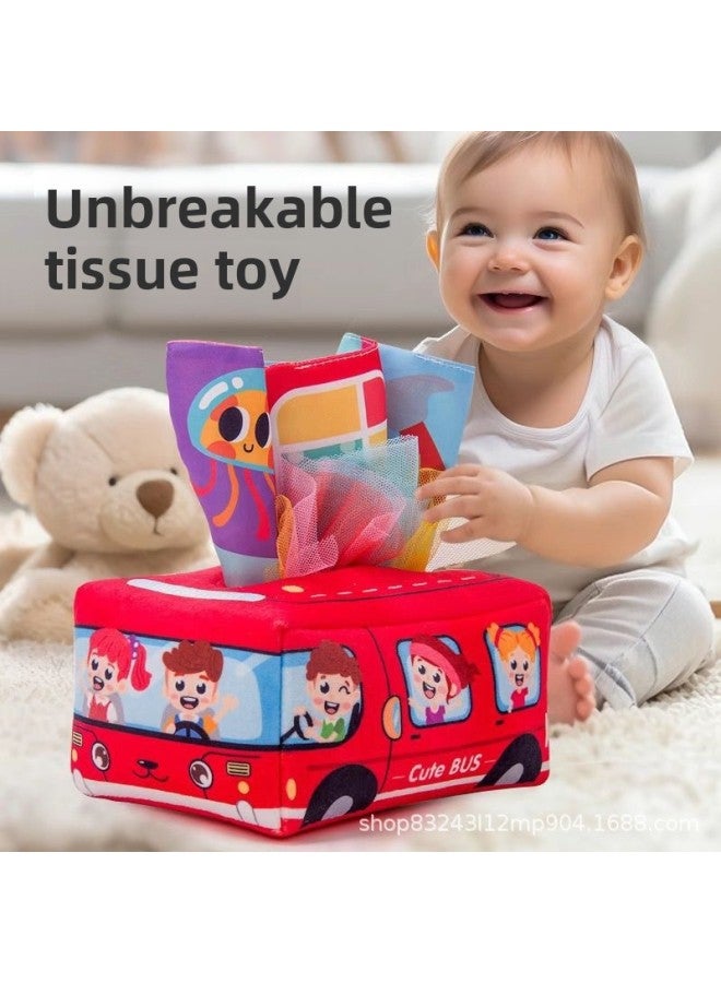 Children's Paper Toy 0-1 Year Old Puzzle Early Education Tear Tissue Box Baby Finger Exercise Toy-Specifications:Unbreakable Paper Box  - Image 2
