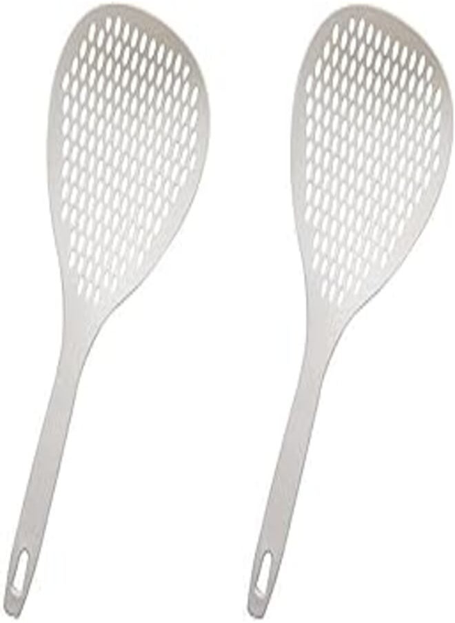 Generic - LYXIANG Colander Spoon, Non-Stick & Heat Resistant Large Strainer Skimmer for Kitchen Frying Food, Pasta, Spaghetti, Noodle (2 Pcs),B - Image 1