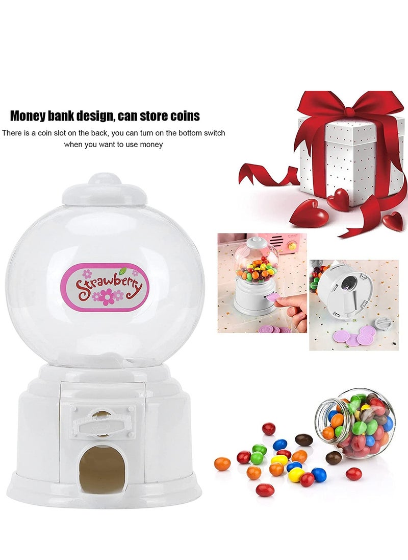 Candy Vending Machine, Portable Children Candy Machine Plastic Mini Gumballs Dispenser Kids Kindergarten Gift Vending Machine Vintage Style Sweet Bubblegum Fun Toy Machine for 3 age  - Image 2