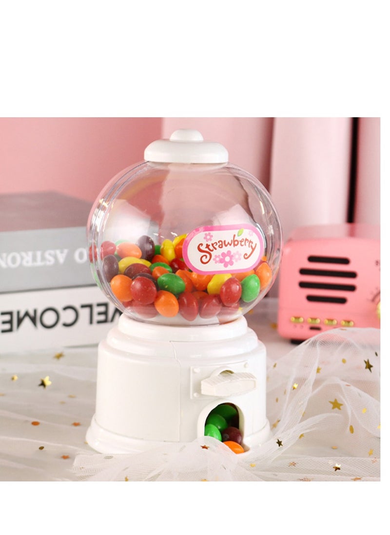 Candy Vending Machine, Portable Children Candy Machine Plastic Mini Gumballs Dispenser Kids Kindergarten Gift Vending Machine Vintage Style Sweet Bubblegum Fun Toy Machine for 3 age  - Image 4