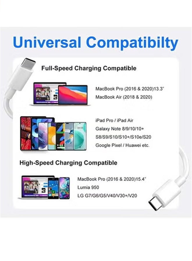Taimi Pack of 8 USB-C to USB-C Fast Charging Cables White 2m, 60W - Image 5