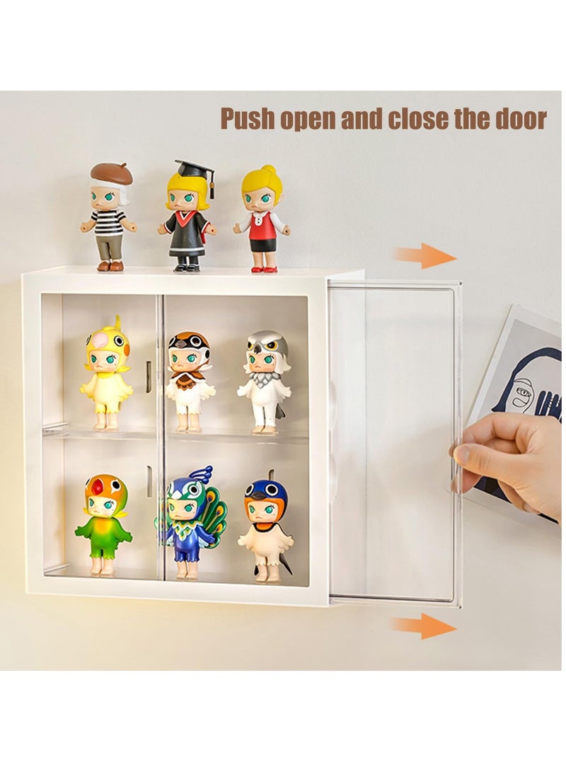 Excefore Clear Display Case for Figures, Adjustable Display Wall-Mounted Doll Storage Box, Dust and Moisture Proof Display Box, Suitable for Figures Collectibles Toys (White)  - Image 5