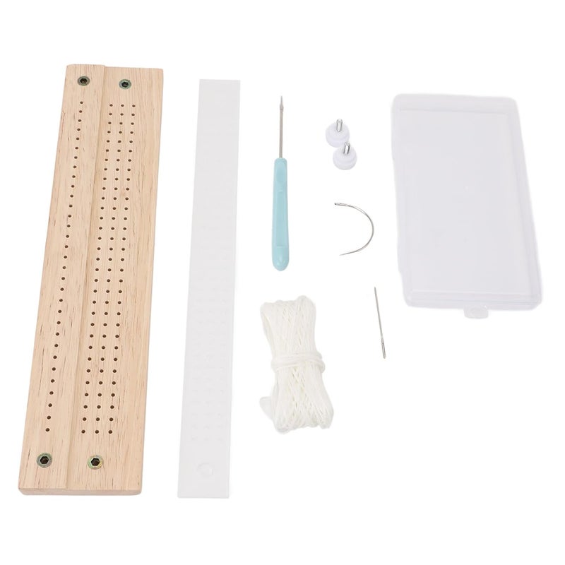 Book Binding Kit, Punch Guide Cradle Stand with Oak Wood & Plastic, 15m Wax Rope - Efficient Hole Punching, Ideal for Junk Journals & Bookbinding Supplies - Image 5