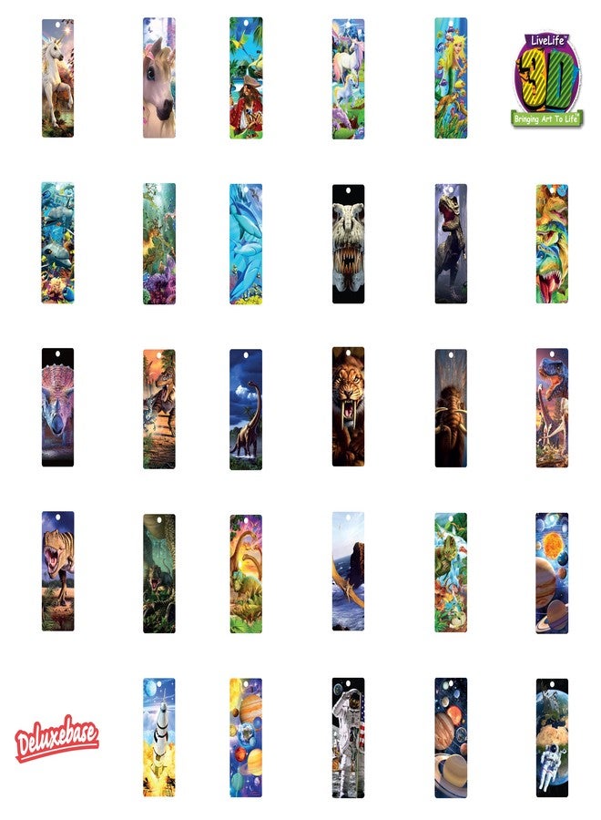 3D LiveLife Bookmark - T-Rex Attack from Deluxebase. Cute Lenticular Dinosaur Page Marker. Animal Themed Accessories for Book Lovers. Small Gifts for Men, Women, Writers and Teachers. - Image 2