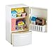 OLEOCA Family Dollhouse Refrigerator Set Mini Fridge with Opening Doors Interior Shelves Milk Carton Yogurt Tub Ice Cream Cups Topping Jars Dollhouse Furniture Accessories for Ages 3 - Image 2