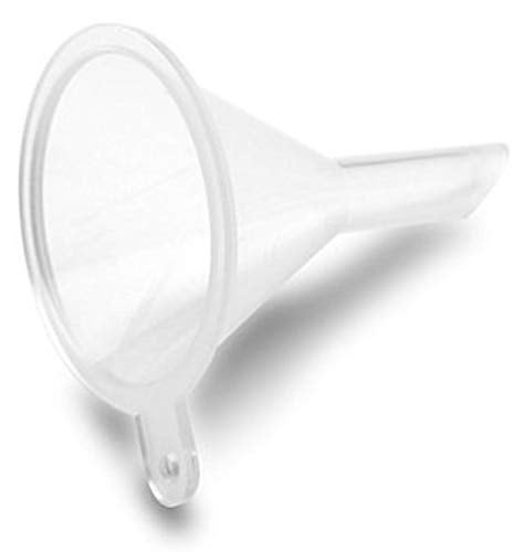 TitanOwl قمع صغير 5 قطع لزجاجات المختبر، فن الرمل، عطر، توابل، مسحوق، زيت أساسي، ترفيهي، درجة غذائية للمطبخ بلاستيك صغير (شفاف) - Image 5