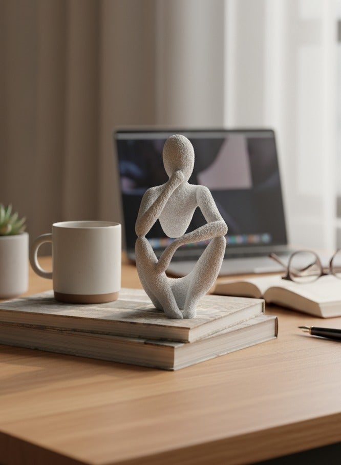 أخوة ثلاثي الأبعاد تمثال المفكر المجسد للتأمل العميق  ديكور أنيق ومثالي لغرف المعيشة والمكاتب - Image 1