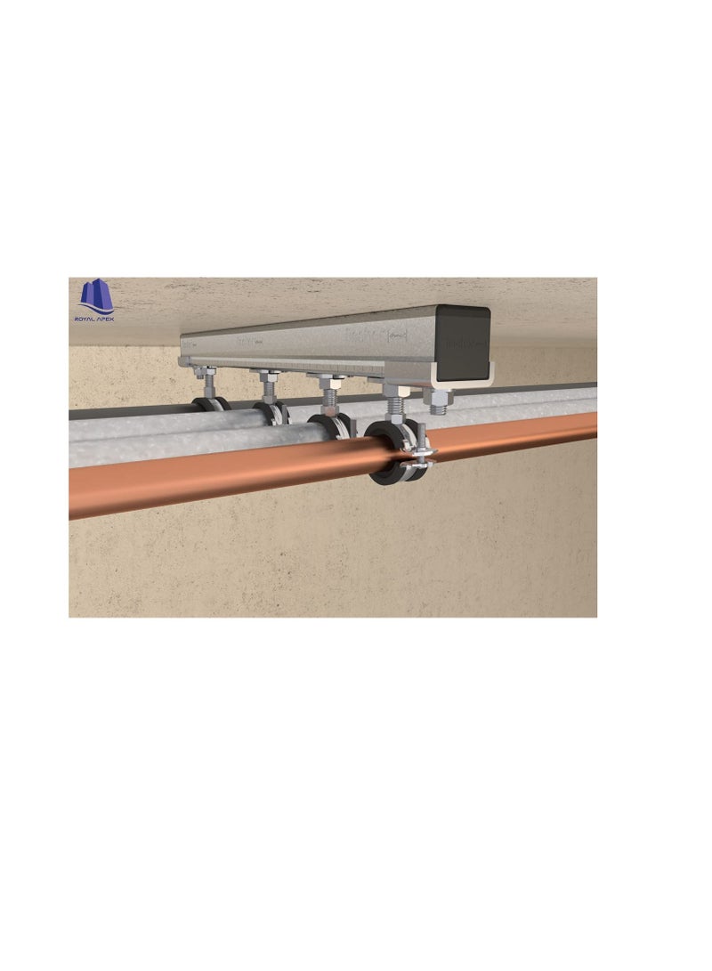 Heavy Duty Adjustable Two-screw Pipe Galvanized Iron (GI) Clamp with Rubber Lined or Unlined for Wall Ceiling Mount Pipe Supports, Split Ring Hanger (1 Inch, Pack of 10)  - Image 3