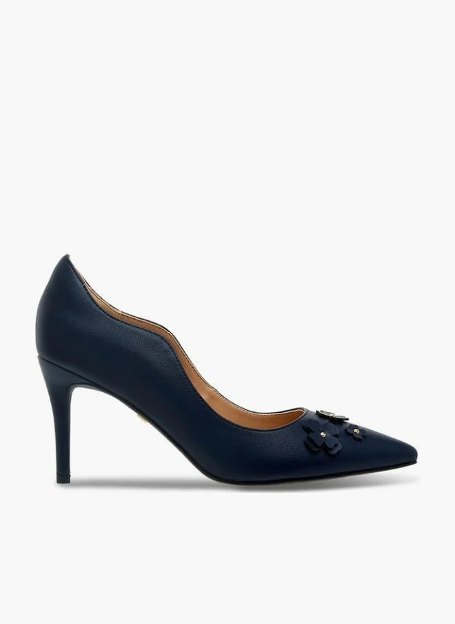 سيليست Women Floral Applique Stiletto Heel Pumps