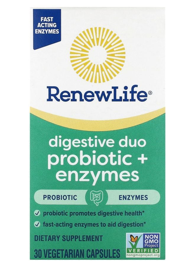 Digestive Duo Probiotic + Enzymes  30 Vegetarian Capsules