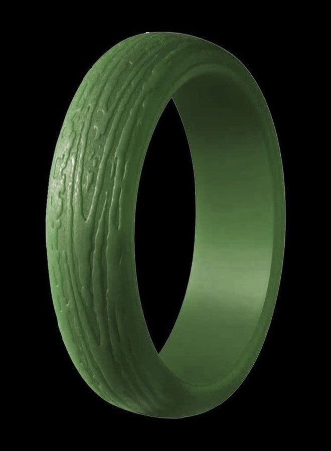 AZYOUNG Mens 8.7mm Wide Bark Stria Silicone Wedding Band 5pcs Pack Black Green Gray Rubber Rings,US Size 7-14 (10) - Image 5