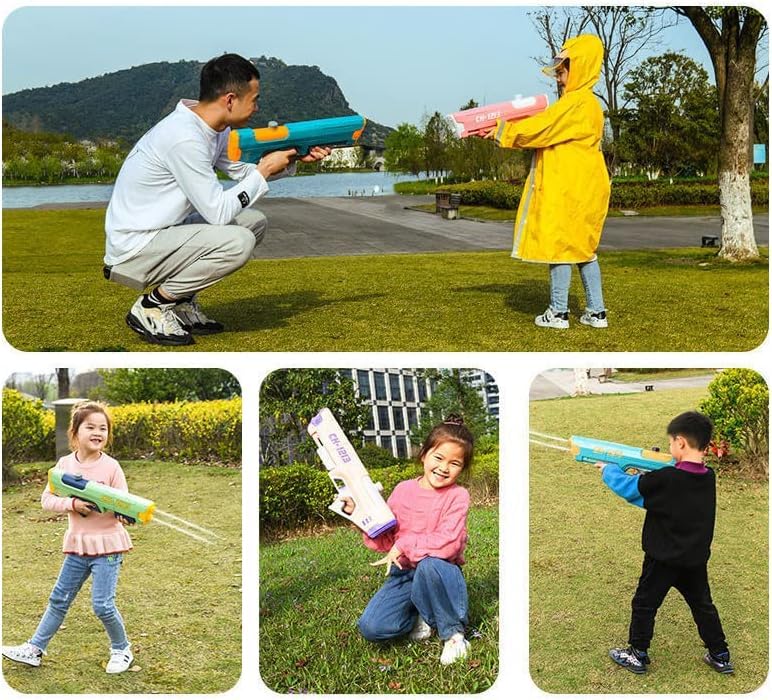 Storio Big Sized Holi Pichkari Water Gun Toy for Kids with Upto 25Ft Range & Inbuilt 700ml Storage | High Pressure Mechanism Ideal Outdoor Toy for Pool & Beach Fun - Image 2