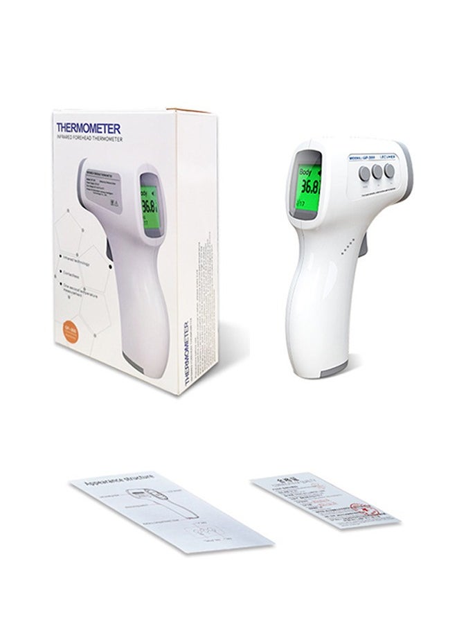 Fazza - Digital Non-Contact Infrared Thermometer, 4 Modes, with Sound Warning, Store 32 Measurement Results, Measure Forehead, Body, Object Temperature (White and Gray) - Image 1