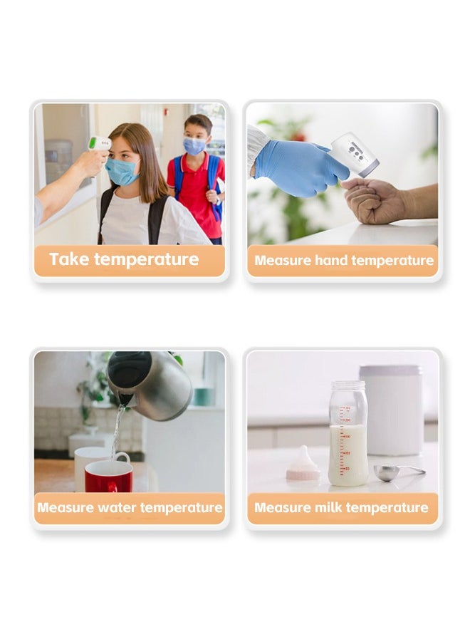Fazza - Digital Non-Contact Infrared Thermometer, 4 Modes, with Sound Warning, Store 32 Measurement Results, Measure Forehead, Body, Object Temperature (White and Gray) - Image 1