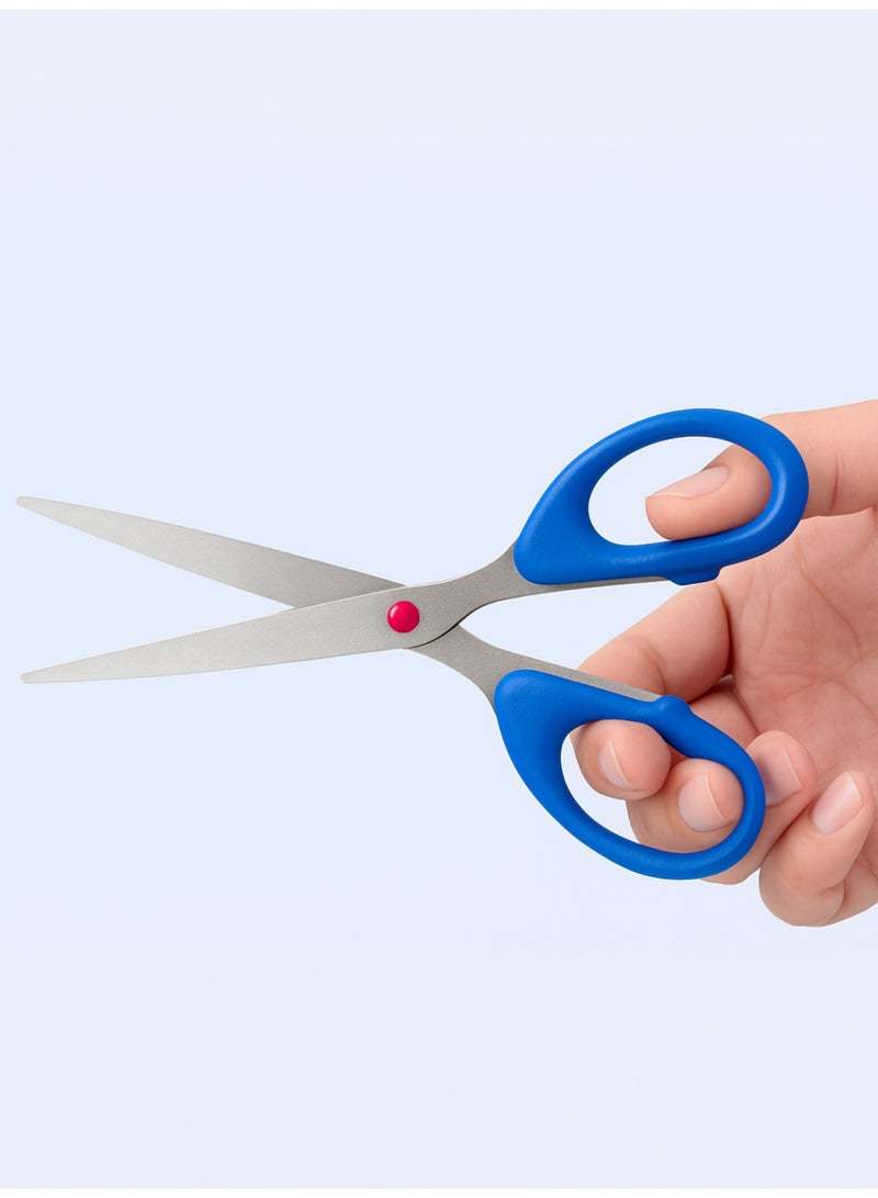 Stationery Stainless Steel Student Scissors - Blue Color - Image 4