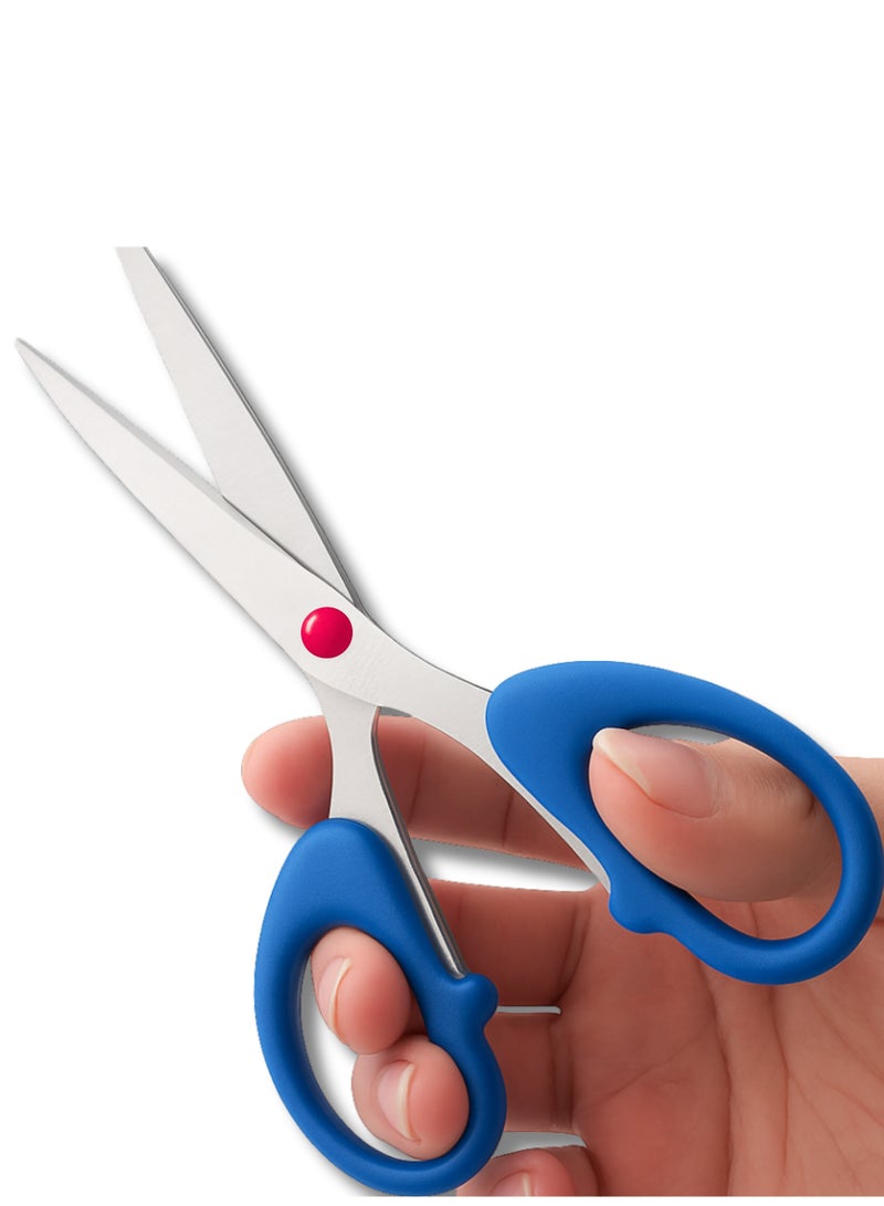 Stationery Stainless Steel Student Scissors - Blue Color - Image 2