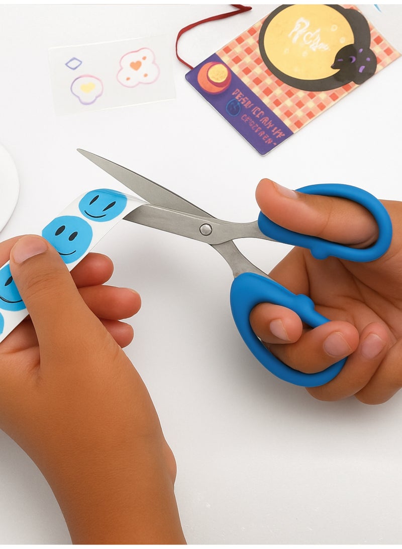 Stationery Stainless Steel Student Scissors - Blue Color - Image 5