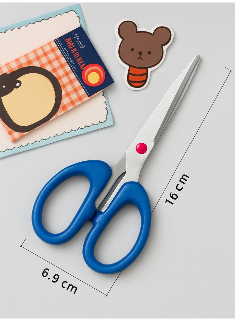 Stationery Stainless Steel Student Scissors - Blue Color - Image 3