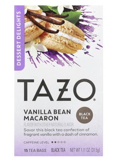 TAZO Dessert Delights Black Tea Vanilla Bean Macaron 15 Tea Bags 1.11 oz (31.5 g) 