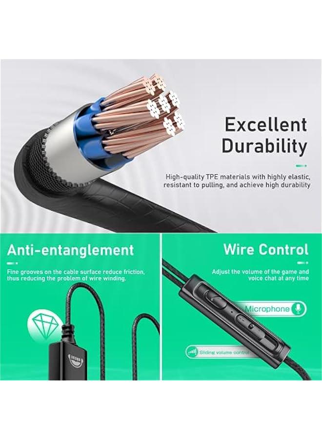 general OKCSC U200 USB Headset with Mic for Computer,Noise Cancelling with Audio Controls for Laptop,Wired Cable 79Inch  Lightweight for PC,Home or Office Live,Call Center,Skype,VIOP,Online Meeting Black - Image 4