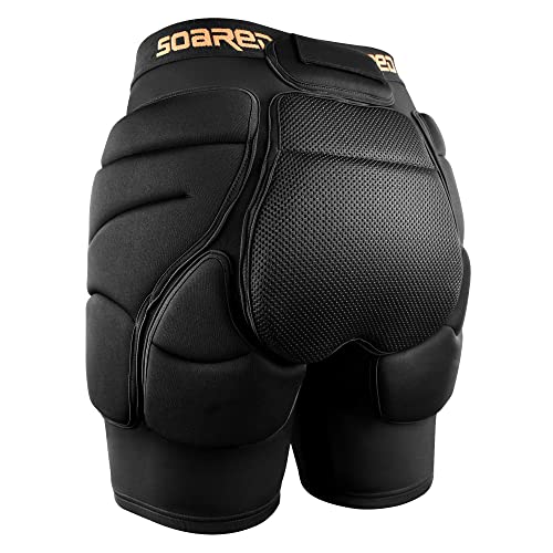 Soared 3D Protection Hip Butt XPE Padded Shorts for ski, ice Skating, Snowboarding, Skateboard for Men Women Black - Image 2
