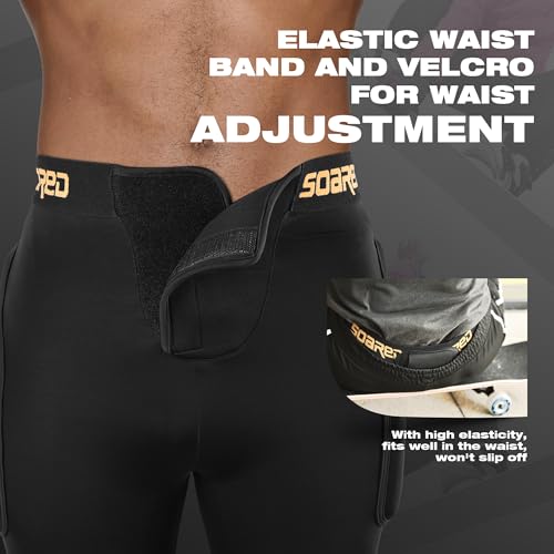 Soared 3D Protection Hip Butt XPE Padded Shorts for ski, ice Skating, Snowboarding, Skateboard for Men Women Black - Image 4
