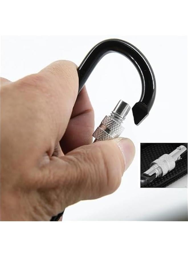 4 Pack UTV Hooks for Hanging Headsets, Helmet and Goggles,Multipurpose D Clips Clasp Hanger Heavy Duty Strap Lock, Handlebar Hook for E-Bike Scooters Bicycle Stroller (2 Black and 2 Red) - Image 3