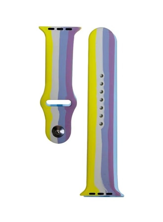 vesus Sport Silicone Replacement Band for Apple Watch 42/44/45mm Blue/Purple/Yellow