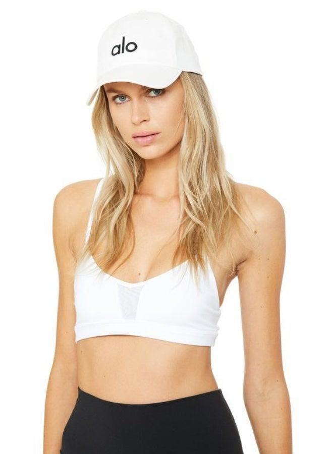 Alo Yoga Unisex Baseball Cap - Adjustable Embroidered Logo Dad Hat, Breathable Cotton Sun Hat for Sports, Casual & Daily Wear - White - Image 4