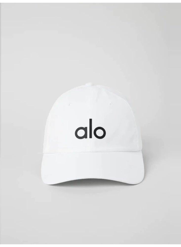 Alo Yoga Unisex Baseball Cap - Adjustable Embroidered Logo Dad Hat, Breathable Cotton Sun Hat for Sports, Casual & Daily Wear - White - Image 1