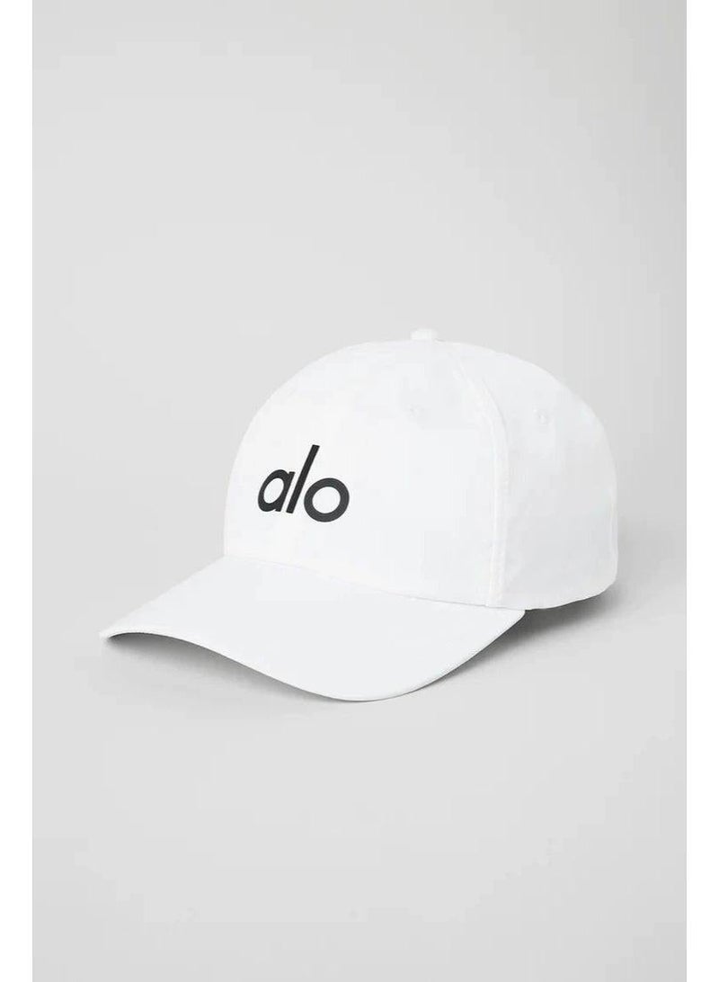 Alo Yoga Unisex Baseball Cap - Adjustable Embroidered Logo Dad Hat, Breathable Cotton Sun Hat for Sports, Casual & Daily Wear - White - Image 2