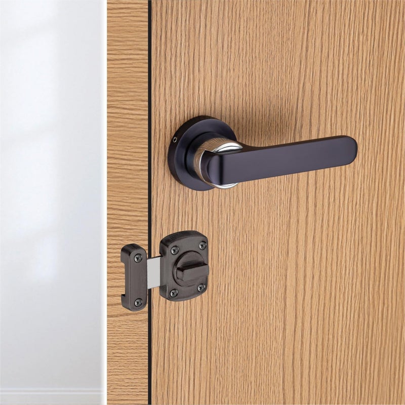 Sardar Nester Black Finish Mortise Door Lock Set for Main Door With 3 Brass Keys - Handle Lock for Bedroom, Home, Office, Hotel (With Rotary Latch) - Image 5
