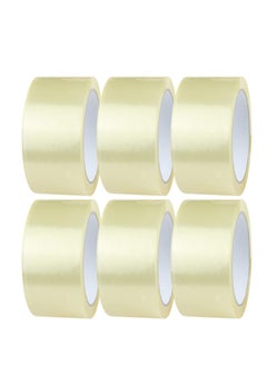 MARKQ Clear Packing Tape, 2 inches x 50 yards Strong Heavy Duty Packaging Tape for Sealing Parcel Boxes, Moving Boxes Houses, Large Postal Bags, Office Supplies [6 Rolls]  - Image 1