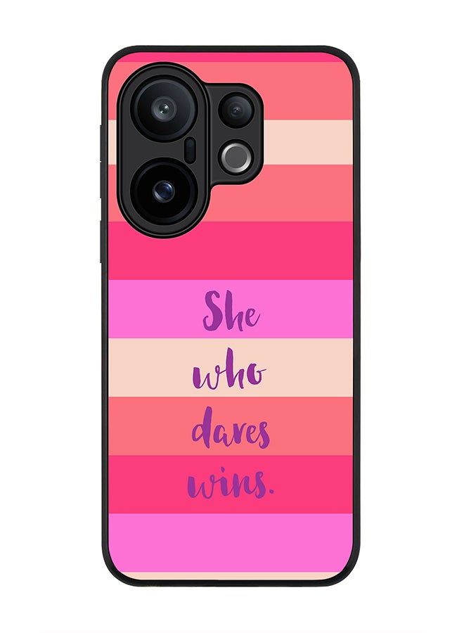 Stylizedd For vivo X200 FE / S30 Pro mini Case,Slim fit Camera Protection, Shockproof Thin Phone cover  - She who dares wins