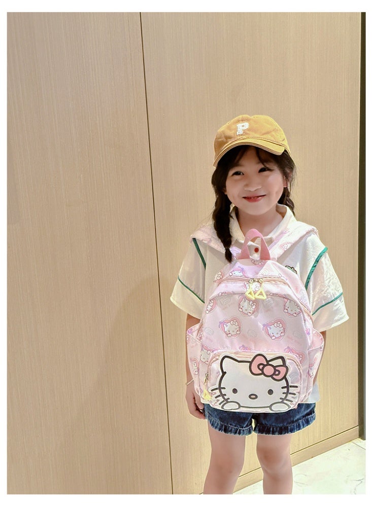 حقيبة ظهر للأطفال بنمط هالو كيتي الوردي حقيبة مدرسة ابتدائية حقيبة مدرسية خفيفة الوزن ذات سعة كبيرة حقيبة ظهر للسفر في اله - Image 5