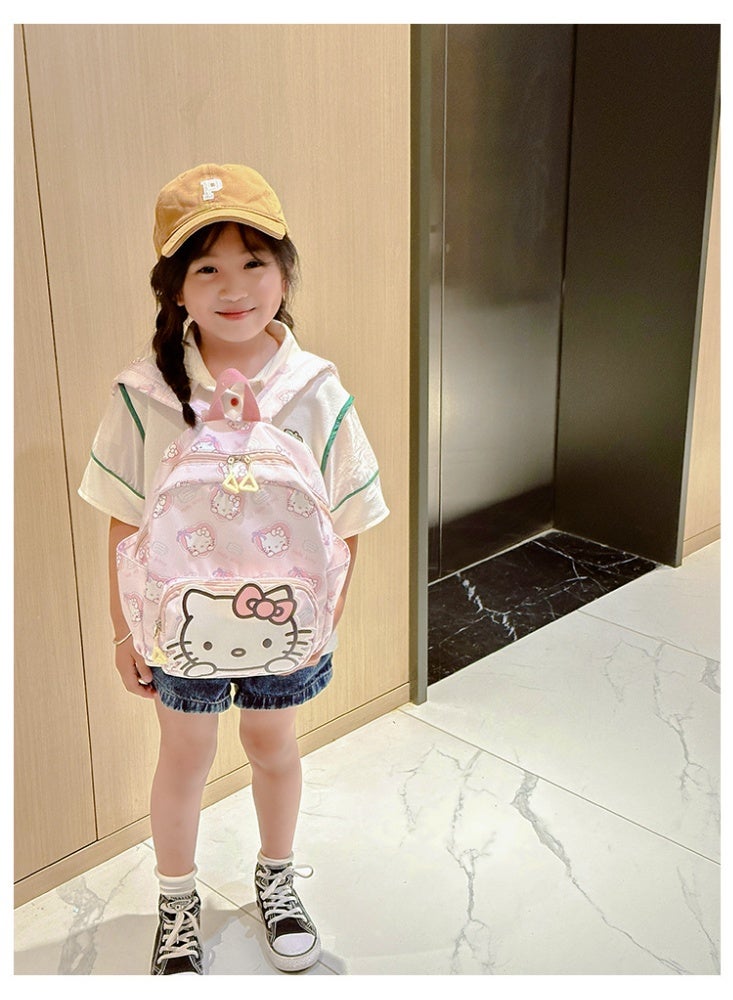 حقيبة ظهر للأطفال بنمط هالو كيتي الوردي حقيبة مدرسة ابتدائية حقيبة مدرسية خفيفة الوزن ذات سعة كبيرة حقيبة ظهر للسفر في اله - Image 4