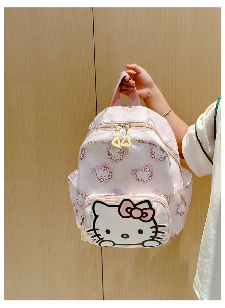 حقيبة ظهر للأطفال بنمط هالو كيتي الوردي حقيبة مدرسة ابتدائية حقيبة مدرسية خفيفة الوزن ذات سعة كبيرة حقيبة ظهر للسفر في اله - Image 1