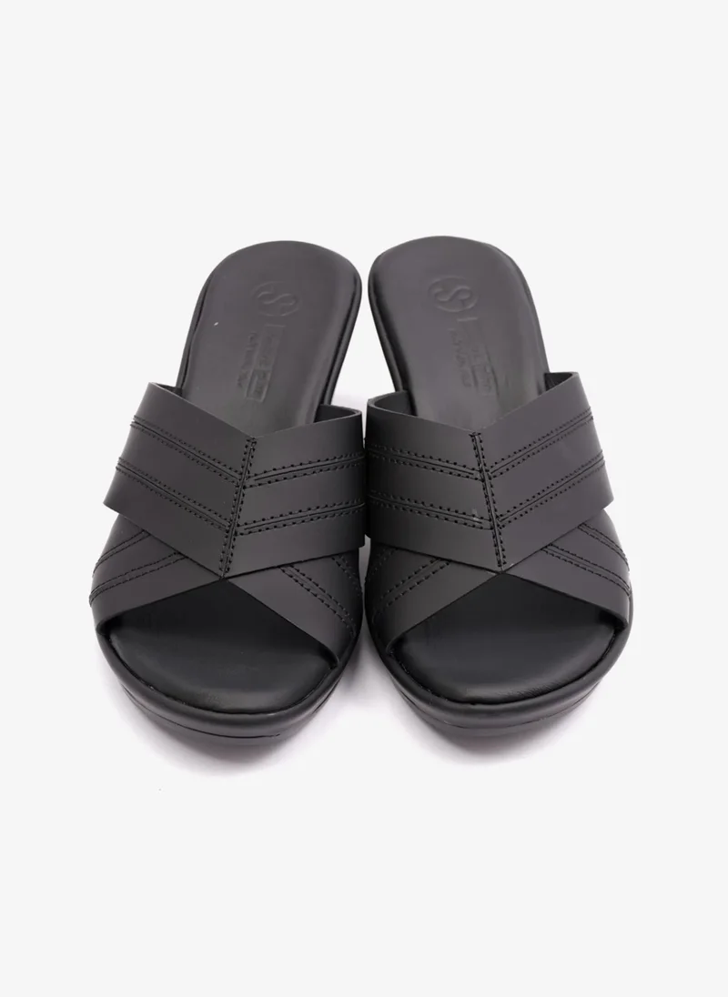 Comfort Plus COMFORT PLUS WOMENS SANDAL WITH HIGH HEELS BLACK