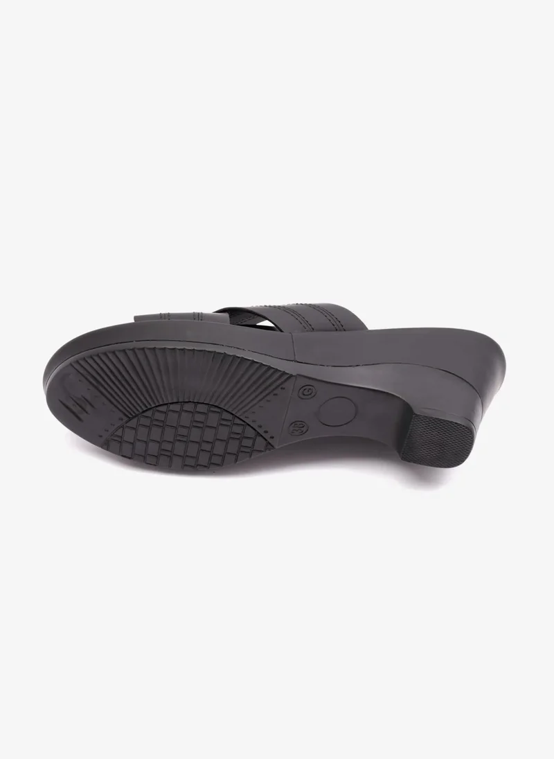 Comfort Plus COMFORT PLUS WOMENS SANDAL WITH HIGH HEELS BLACK