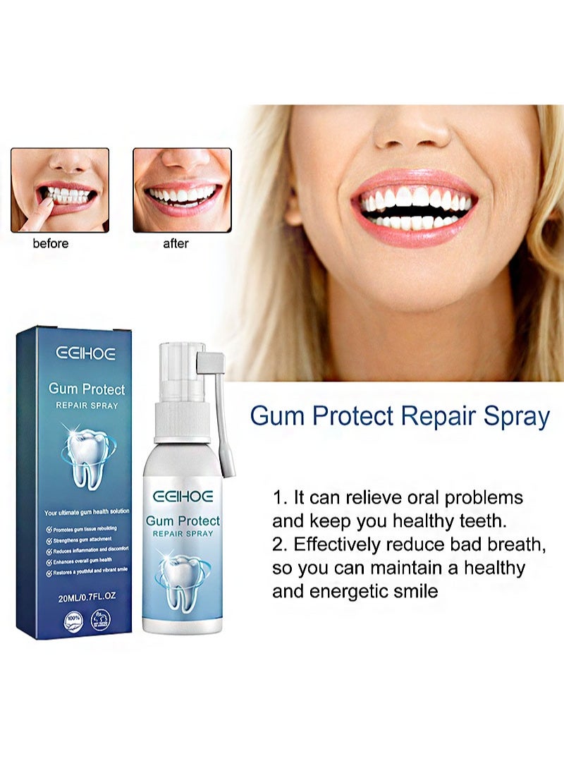 EELHOE - 20ml Gum Protect Repair Spray, Instant Gum Soothing Spray, Relieve Gum Swelling And Toothache, Whiten Teeth, Reduce Gum Recession (2 PCS) - Image 1