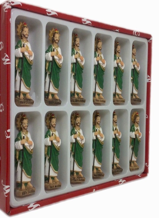 Alliance 3" Set of 12 pcs Saint Jude San Judas Tadeo Estatua St Santo Figurine New - Image 1